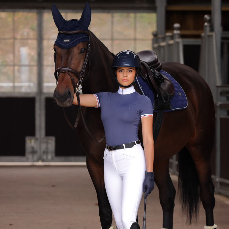 Aubrion Ladies Arcaster Show Shirt - Navy-4