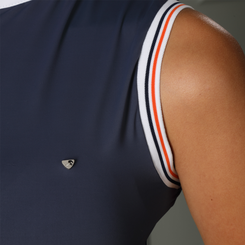 Aubrion Ladies Arcaster Sleeveless Show Shirt - Navy-4