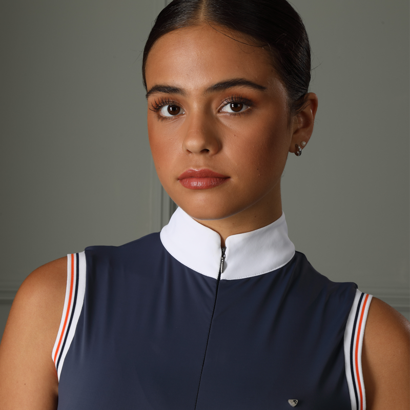 Aubrion Ladies Arcaster Sleeveless Show Shirt - Navy-2