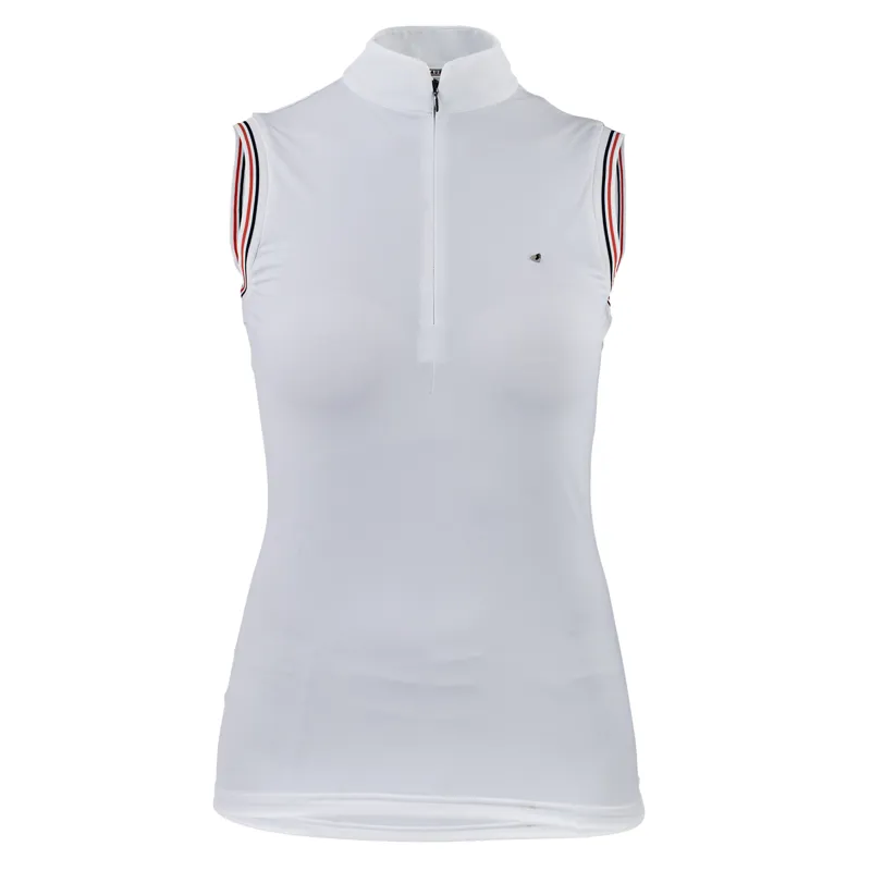 Aubrion Young Rider Arcaster Sleeveless Show Shirt - White