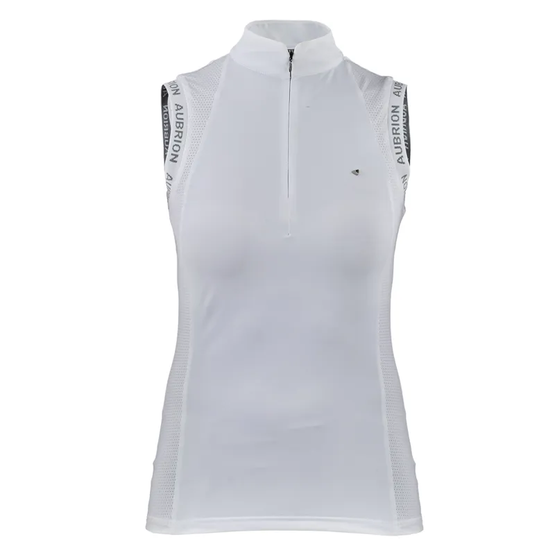 Aubrion Ladies Newbel Sleeveless Show Shirt - White