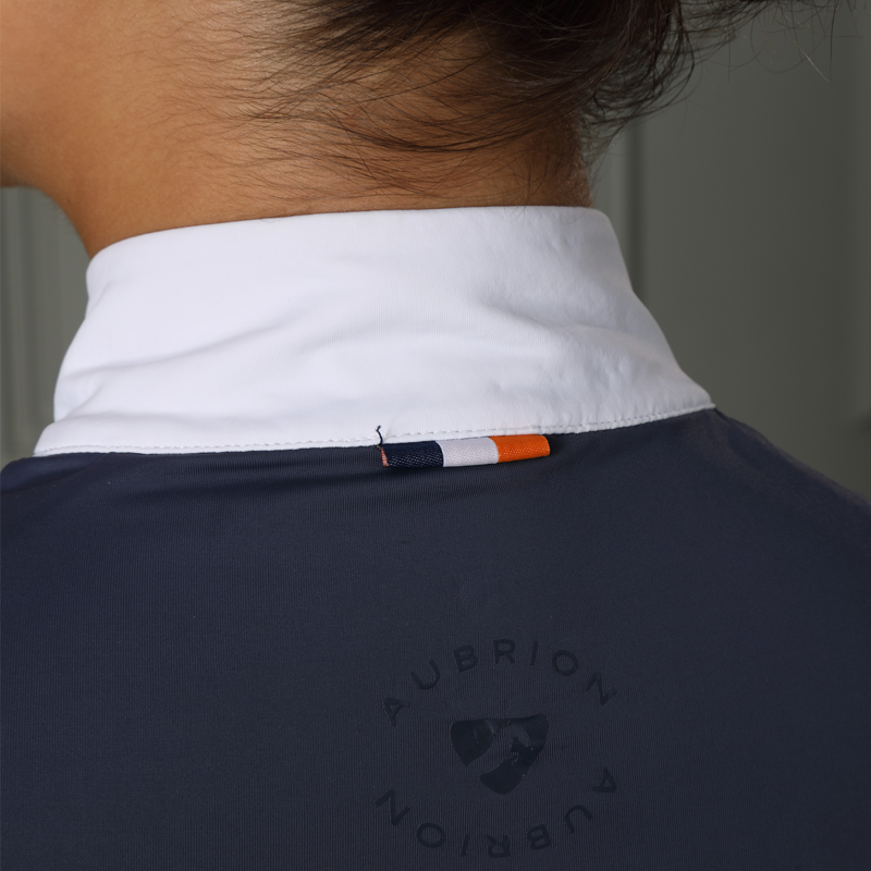 Aubrion Young Rider Arcaster Show Shirt - Navy-1