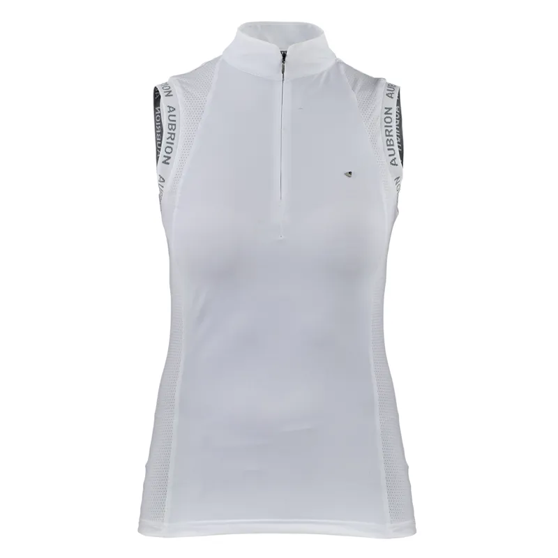 Aubrion Young Rider Newbel Sleeveless Shirt - White