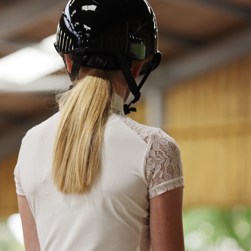 Aubrion Young Rider Ambel Show Shirt - White-4