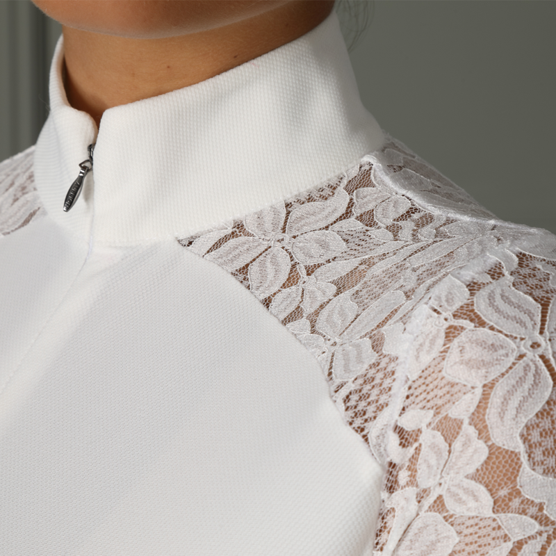 Aubrion Young Rider Ambel Show Shirt - White-2