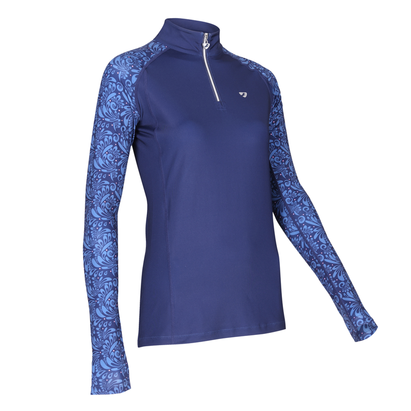 Aubrion Hyde Park Base Layer - Navy Paisley-2