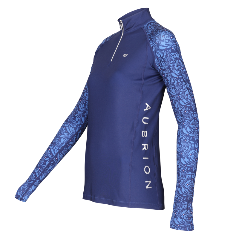 Aubrion Hyde Park Base Layer - Navy Paisley-1