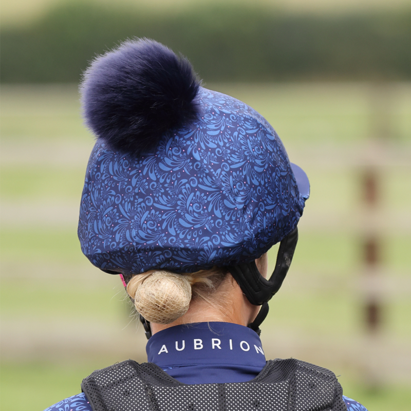 Aubrion Hdye Park Hat Cover - Navy Paisley-2