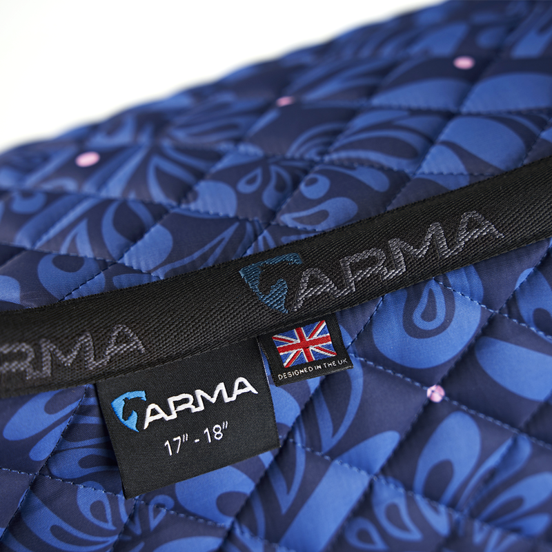 Shires ARMA Hyde Park Saddlecloth - Navy Paisley-4