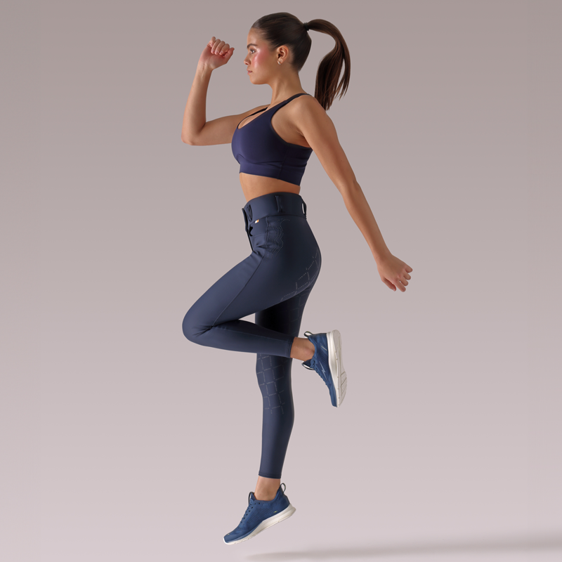 Aubrion Ladies Optima Luxe Breeches - Navy-4