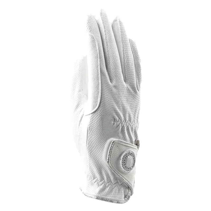 Aubrion Aachen Children's FlexFit Riding Gloves - White