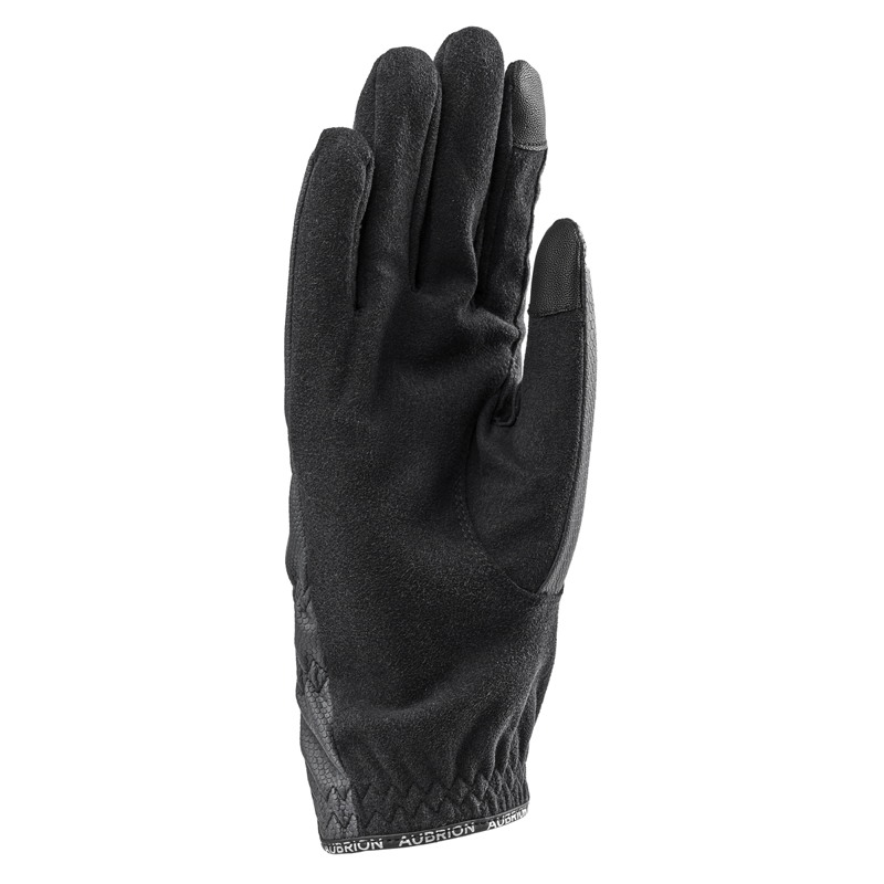 Aubrion Stadium Children's FlexFit Riding Gloves - Black-1