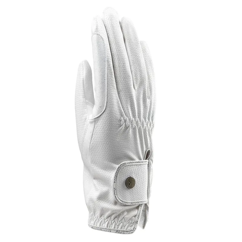 Aubrion Stadium Children's FlexFit Riding Gloves - White