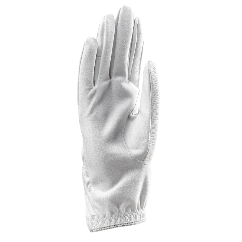 Aubrion Stadium Children's FlexFit Riding Gloves - White-1