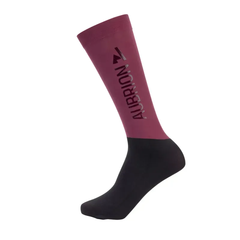 Shires Aubrion One Size React Performance Socks in Mauve