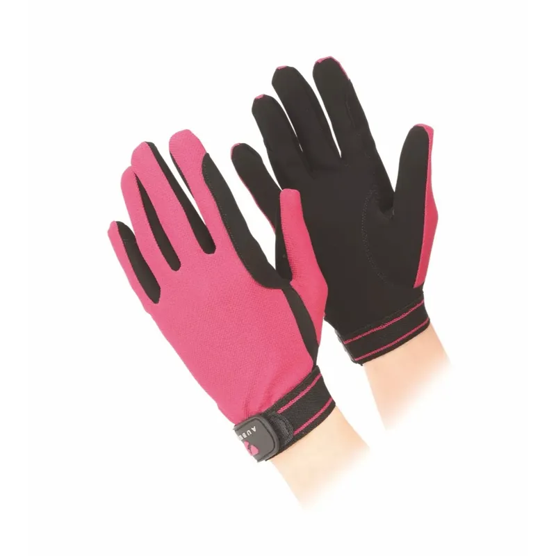 Aubrion Children's Stratos SportFit Riding Gloves - Raspberry