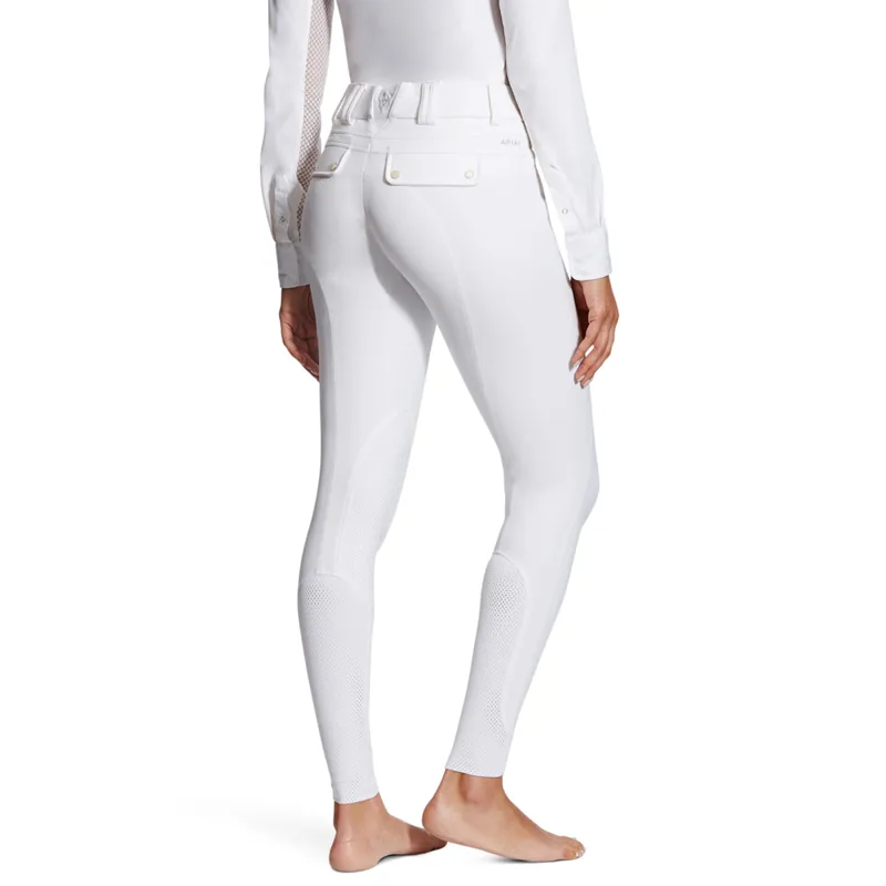 Ariat Women's Tri Factor Grip Knee Patch Breech - White-1