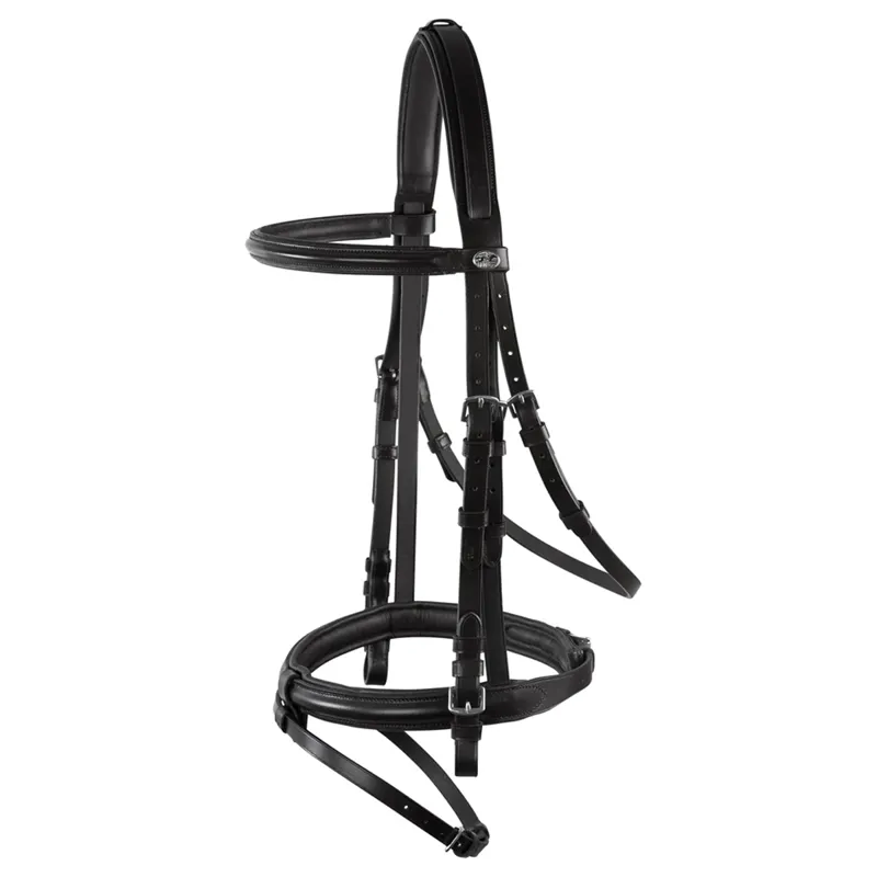 Schockemohle Bremen Wide Neo Line Bridle - Black/Silver