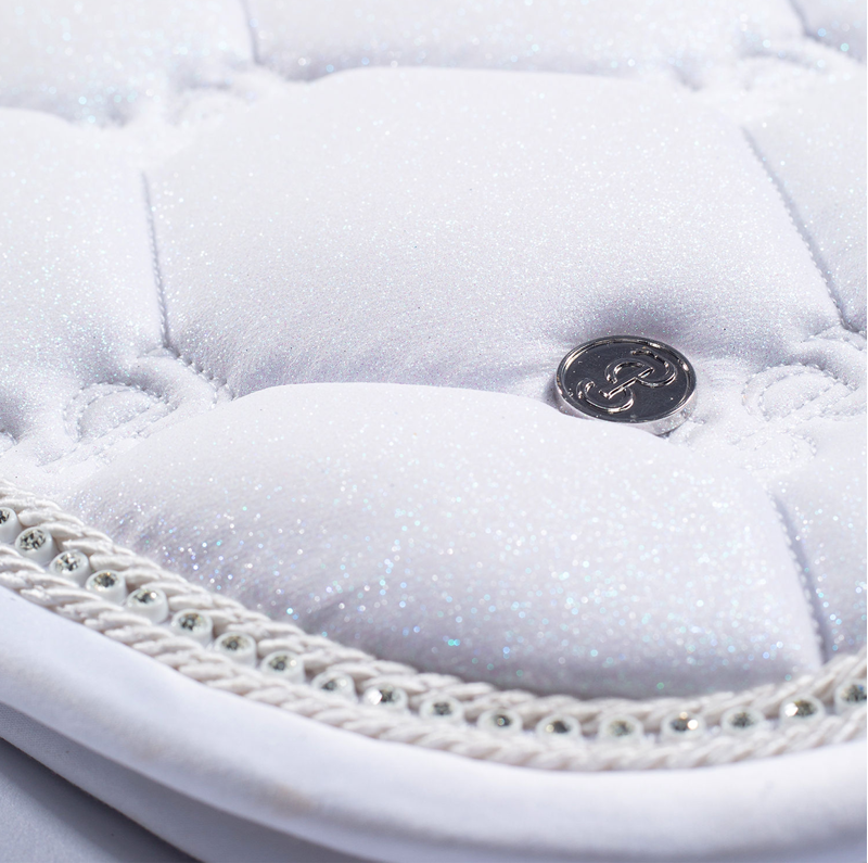 PS Of Sweden Stardust Dressage Saddlepad - Sparkly White - Full-1