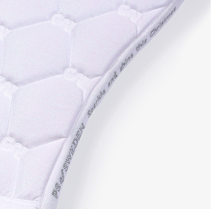 PS Of Sweden Stardust Dressage Saddlepad - Sparkly White - Full-2