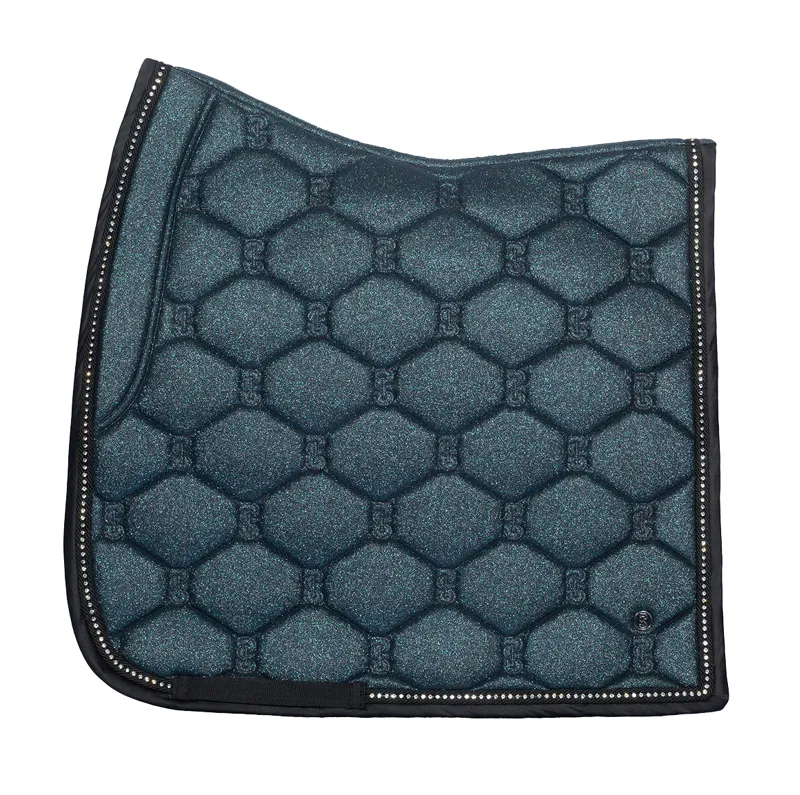 PS Of Sweden Stardust Dressage Saddlepad - Sparkly Teal - Full