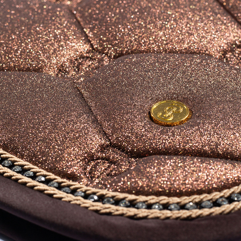 PS Of Sweden Stardust Dressage Saddlepad - Sparkly Copper - Full-1