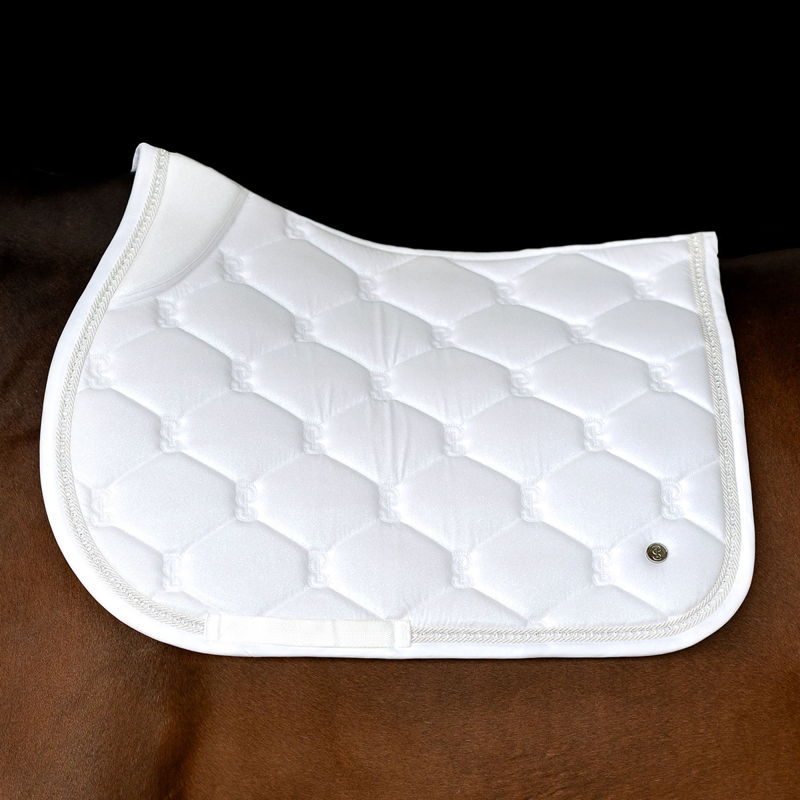 PS Of Sweden Stardust Jump Saddlepad - White - Full-1