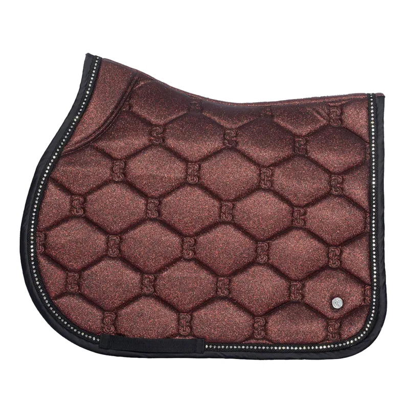 PS Of Sweden Stardust Jump Saddlepad - Sparkly Merlot - Full