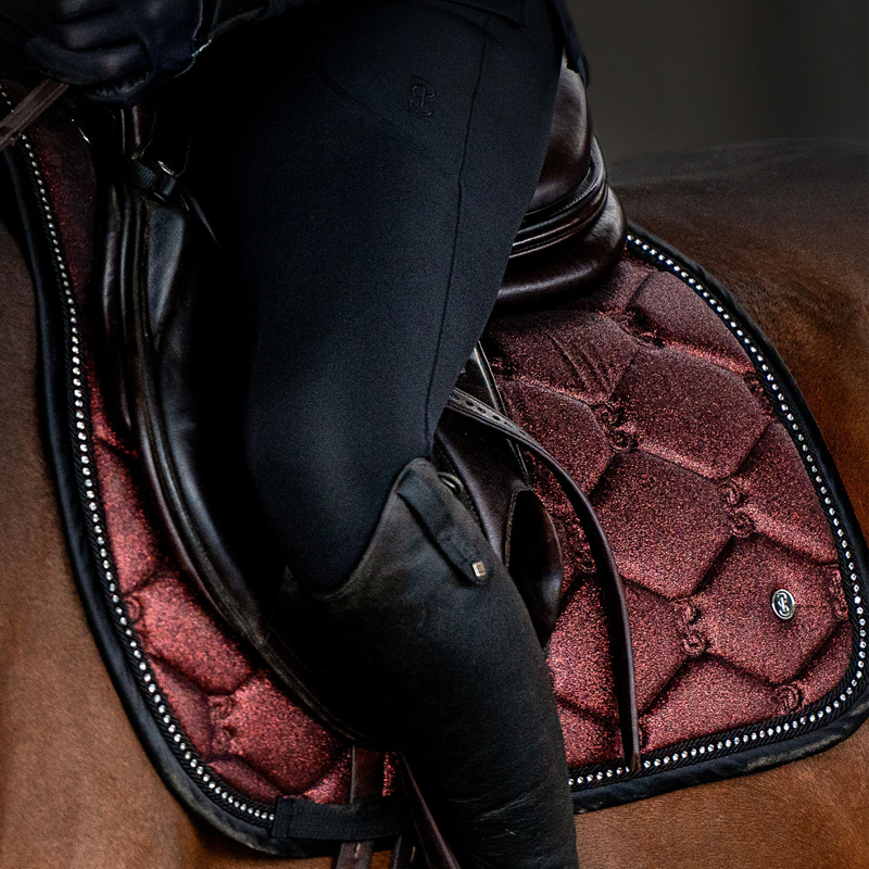 PS Of Sweden Stardust Jump Saddlepad - Sparkly Merlot - Full-2
