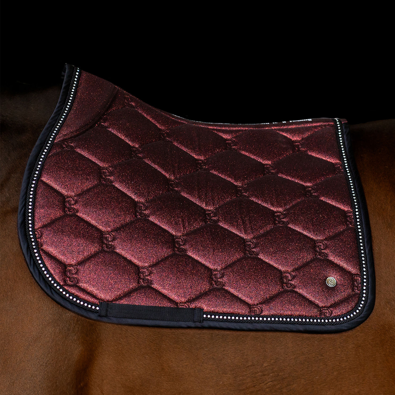 PS Of Sweden Stardust Jump Saddlepad - Sparkly Merlot - Full-1