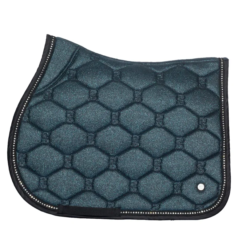 PS Of Sweden Stardust Jump Saddlepad - Sparkly Teal - Full