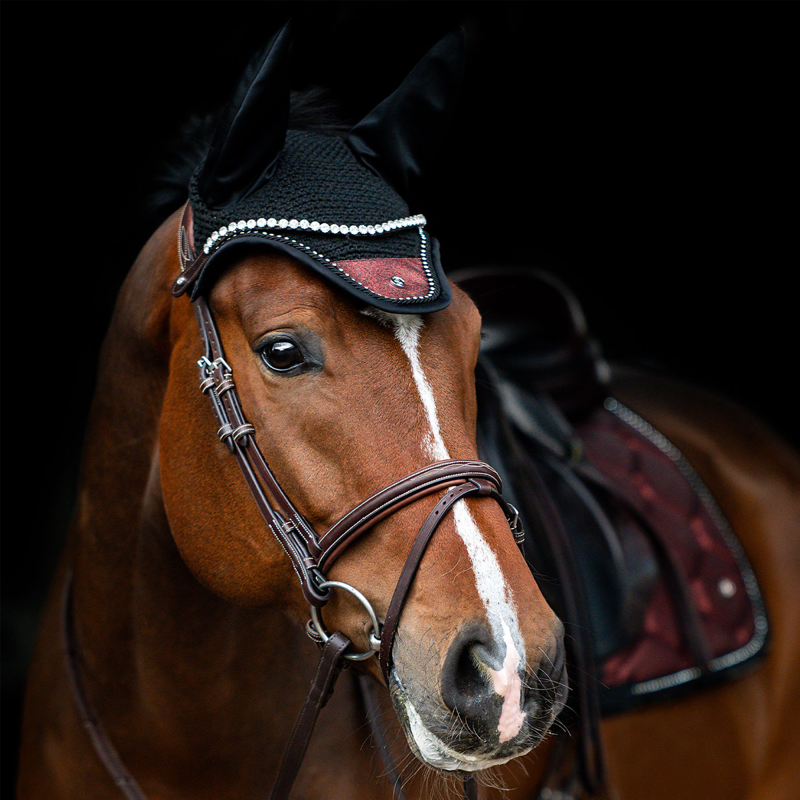 PS Of Sweden Stardust Fly Hat - Sparkly Merlot-1