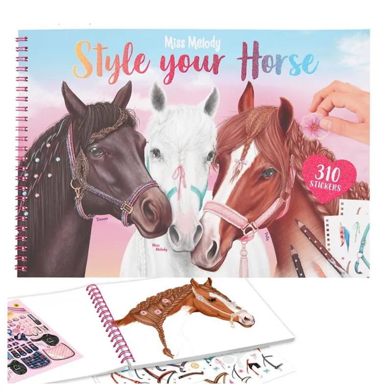 Miss Melody Style Your Horse Colouring Book