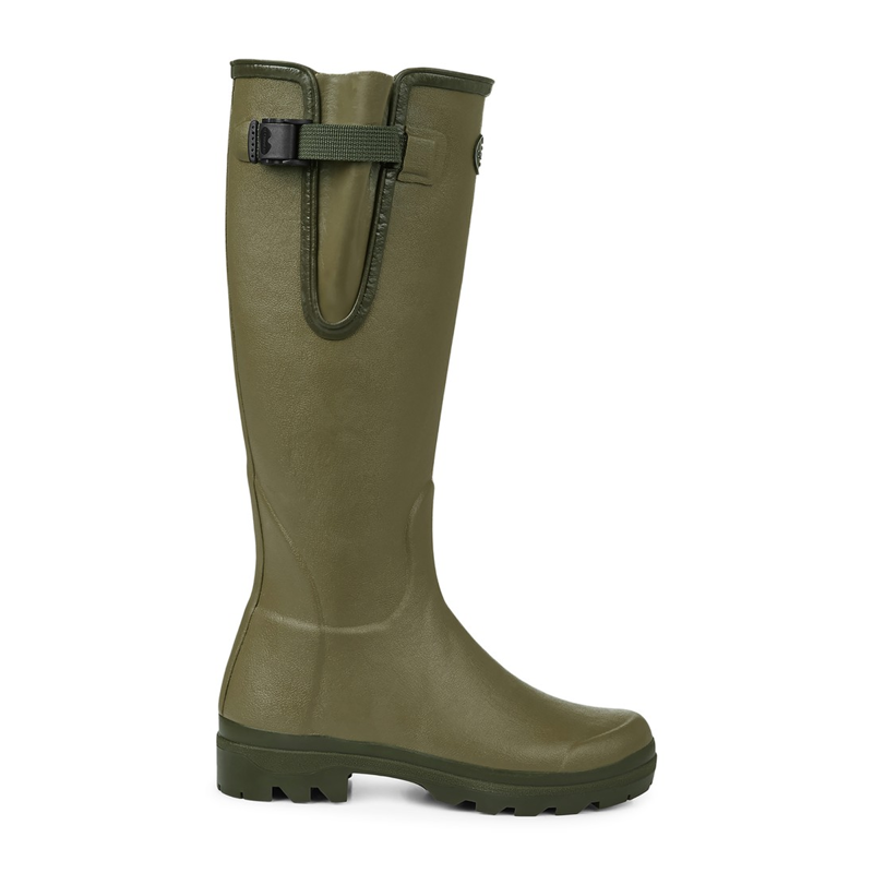 Le Chameau Women's Vierzon Jersey Lined Wellington Boots - Vert Vierzon -1