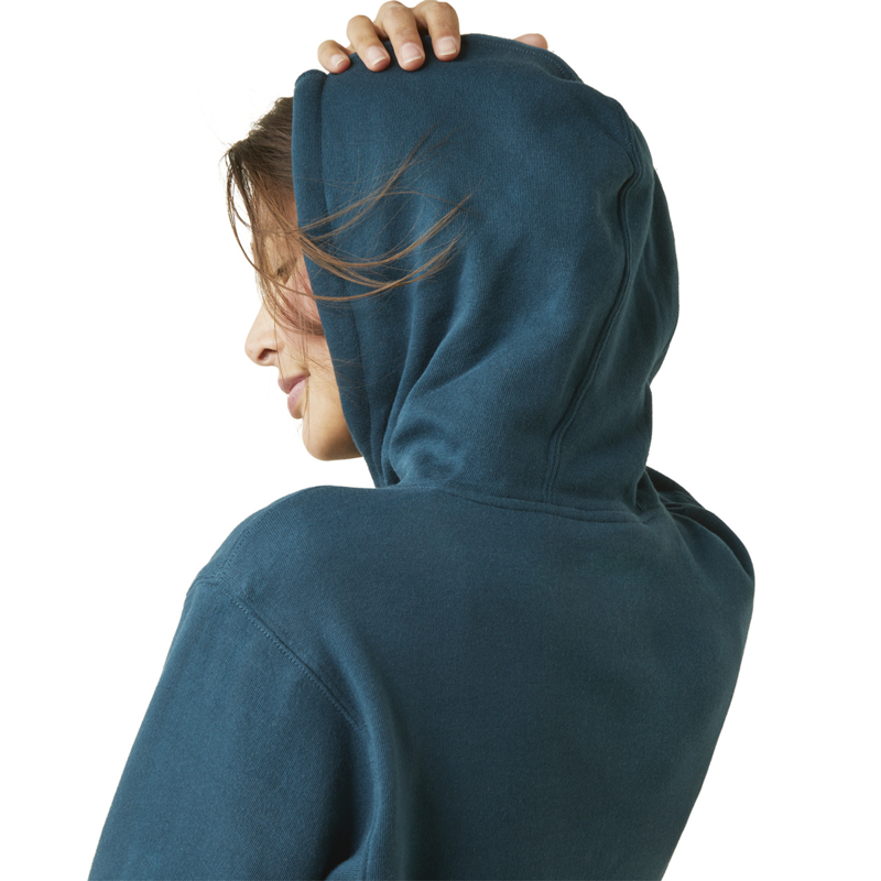 Ariat Woman's Real Flora Hoodie - Reflecting Pond-3