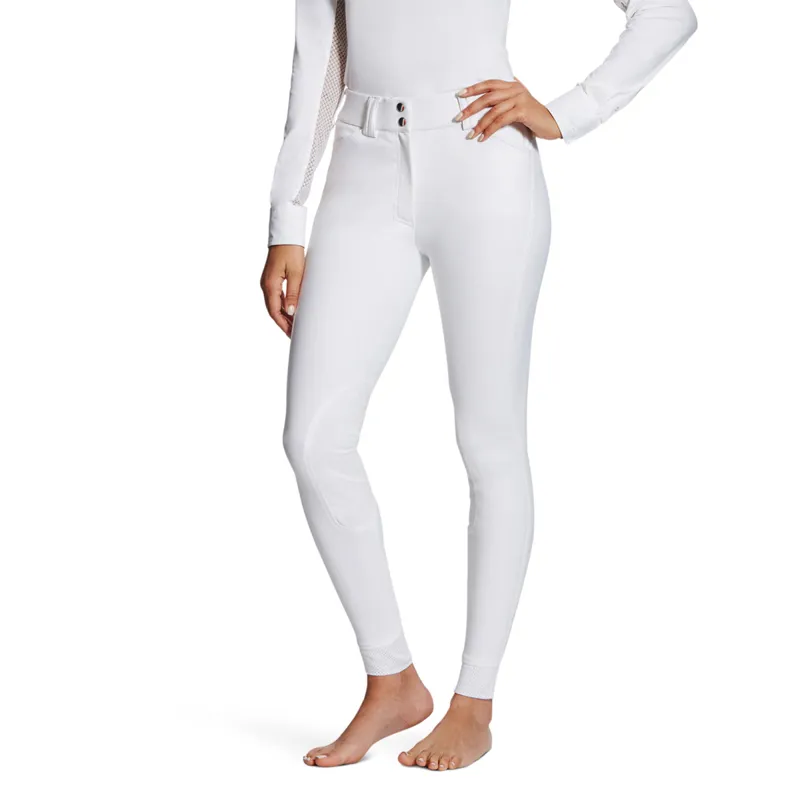 Ariat Women's Tri Factor Grip Knee Patch Breech - White