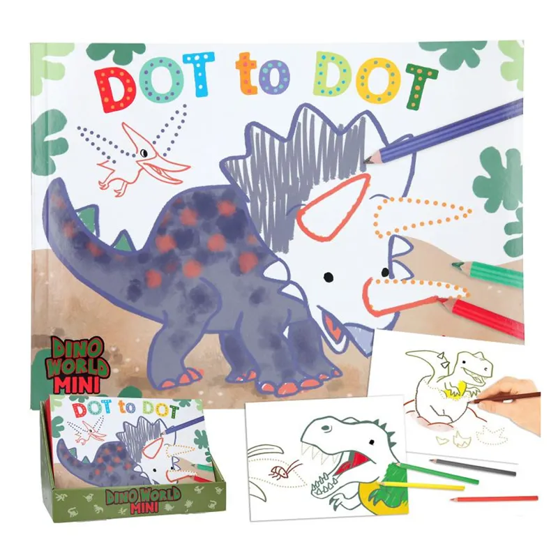 Dino World Dot to Dot Colouring Book MINI DINO