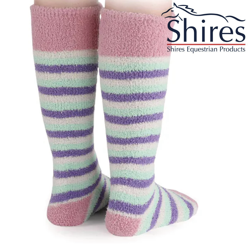 Shires Adult Fluffy Socks - Pig-1