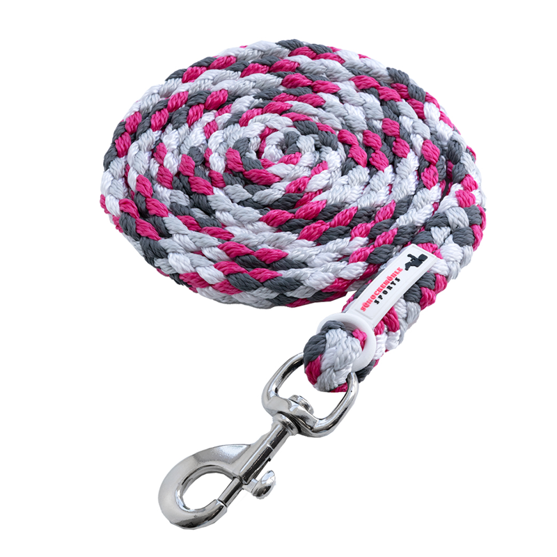 Schockemohle Catch Style Leadrope - Slate Grey/Hot Pink/Platin