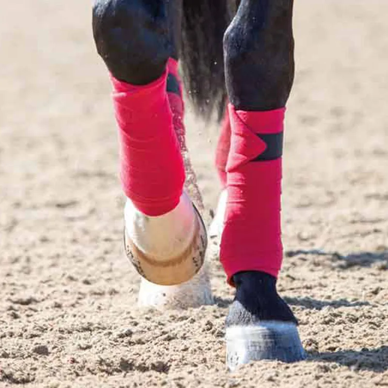 Shires Elastic Fleece Bandages - 4 Pack - Pink