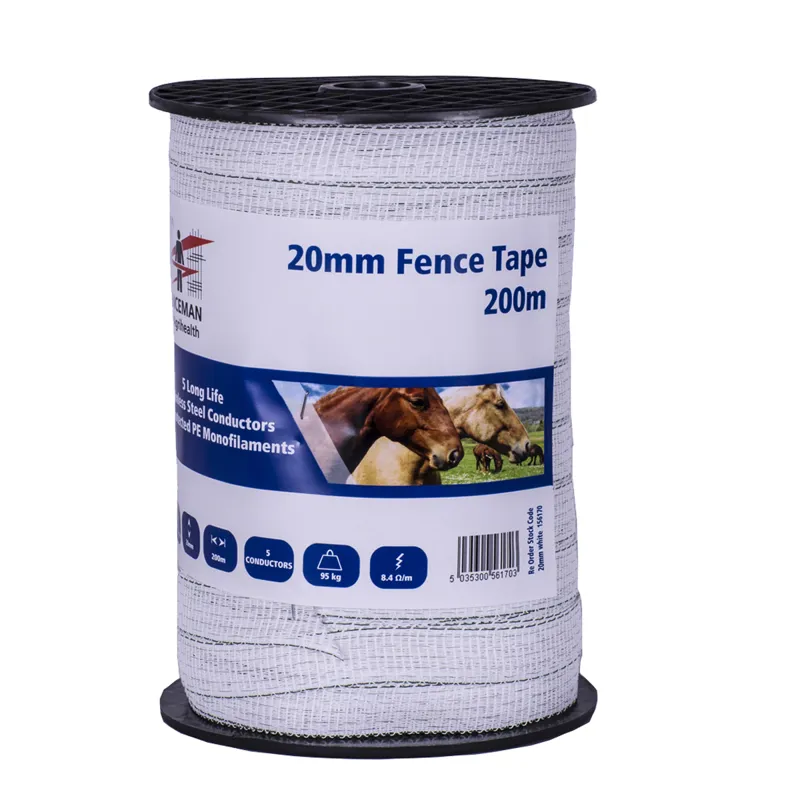 Fenceman Tape - White - 20mm x 200m