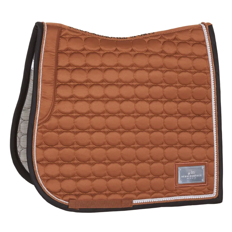 Schockemohle Sanya.SP Dressage Style Saddle Pad - Cognac Logo