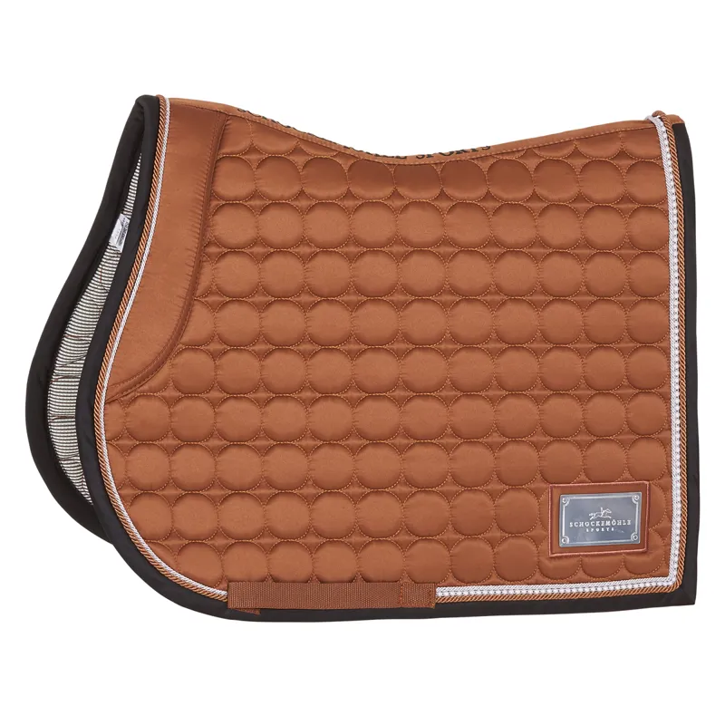 Schockemohle Sanya.SP GP Style Saddle Pad - Cognac Logo