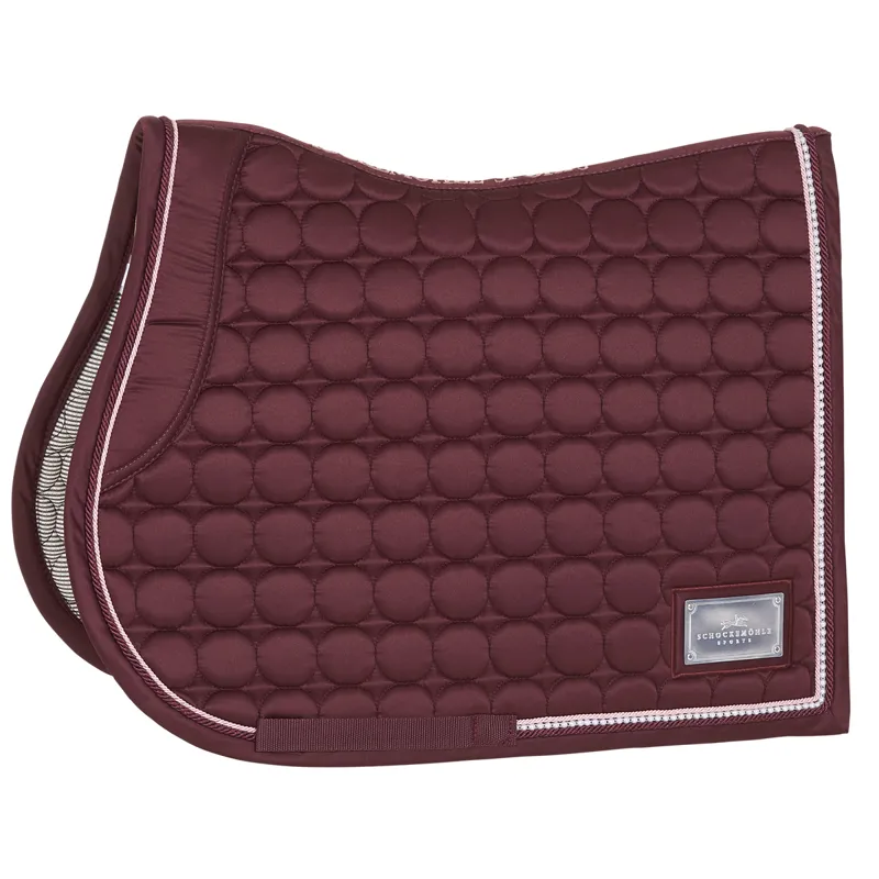 Schockemohle Sanya.SP GP Style Saddle Pad - Wine Logo