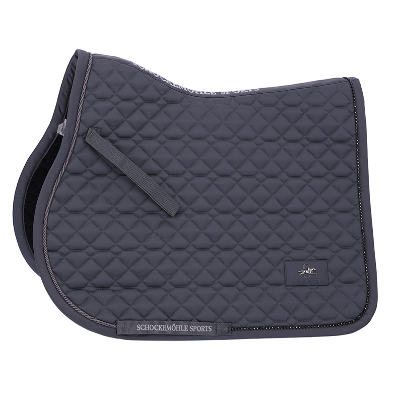 Schockemohle Crystal Brilliance Jump Saddle Pad - Slate Grey - Full
