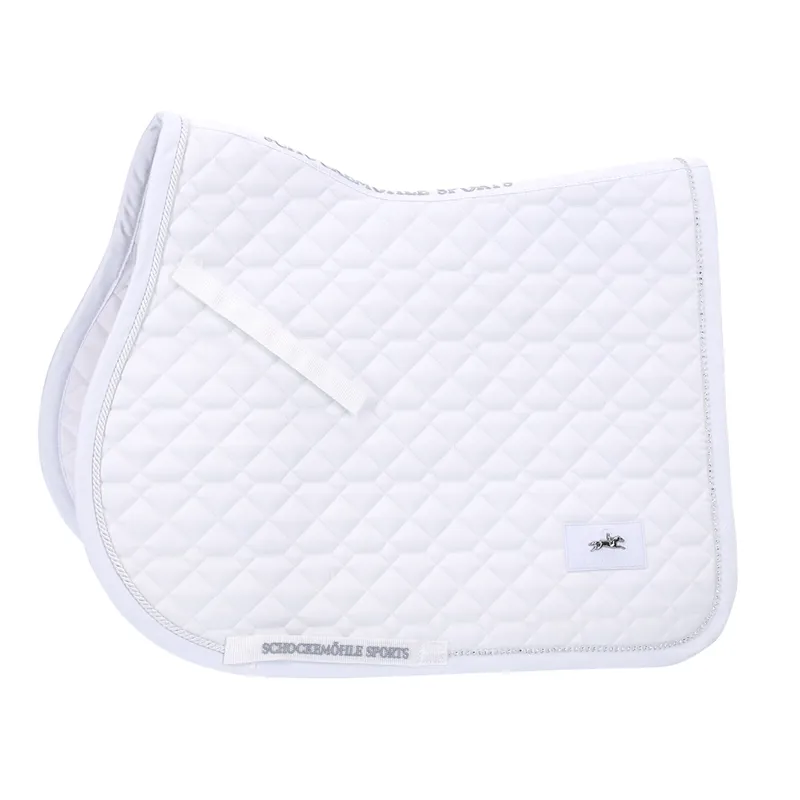 Schockemohle Crystal Brilliance Jump Saddle Pad - White - Full