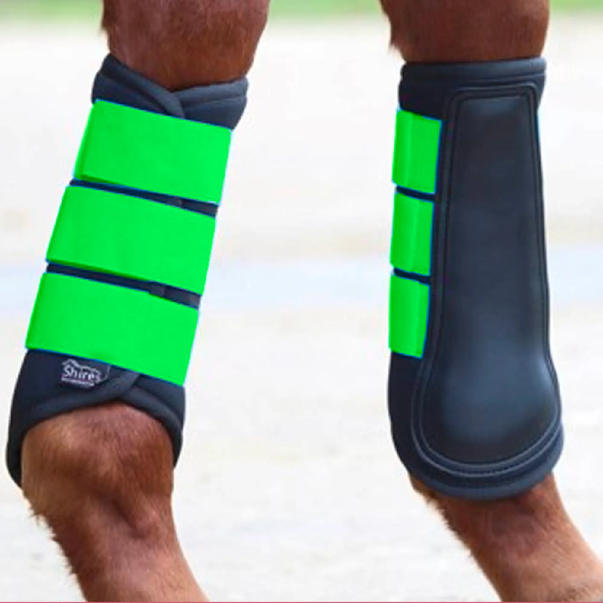 Shires Boot Tree Shires Neoprene Brushing Boots - Bright Green