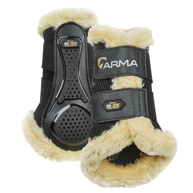 Shires ARMA OXI-ZONE Supafleece Brushing Boots - Black