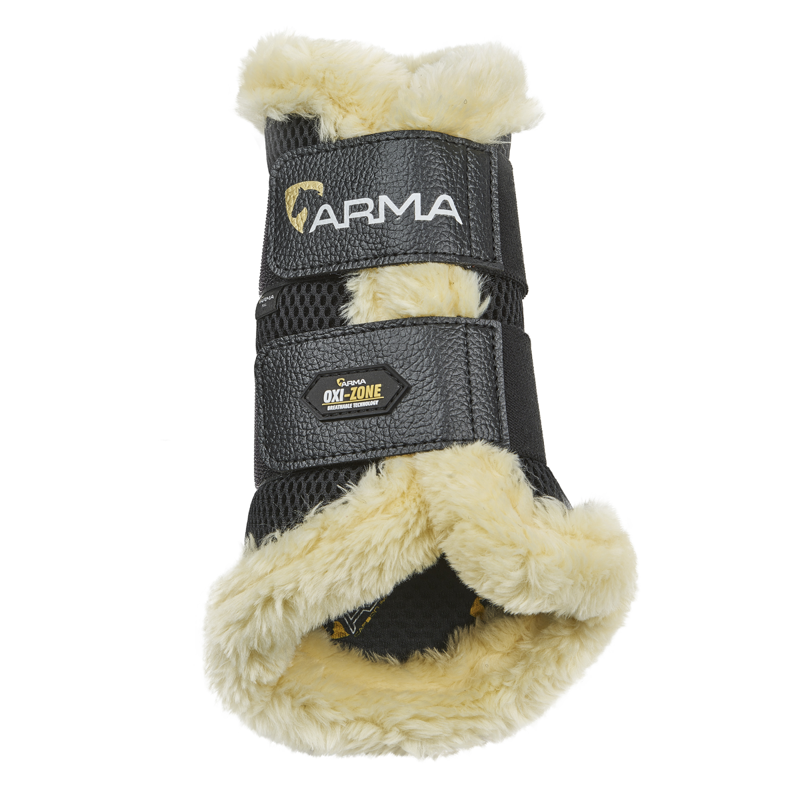 Shires ARMA OXI-ZONE Supafleece Brushing Boots - Black-1