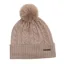 WeatherBeeta Cable Knit Pom Pom Beanie - Dark Taupe